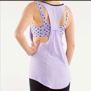 Lululemon light purple polka dot bra top size 6